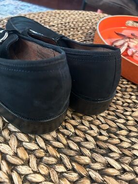 Men's Black Suede Bit-Accent Slip-On Loafers